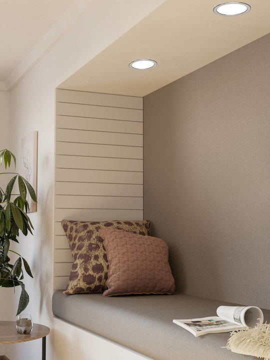 Eglo Round Recessed LED Panel 10.5W with Natural White Light 4000K 16.6cm