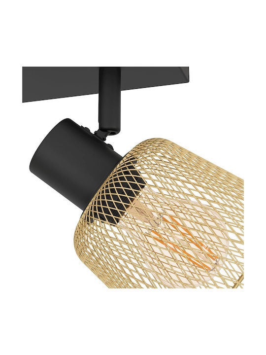 Eglo Spot with 4 Lights and with Socket E27 in Black Color