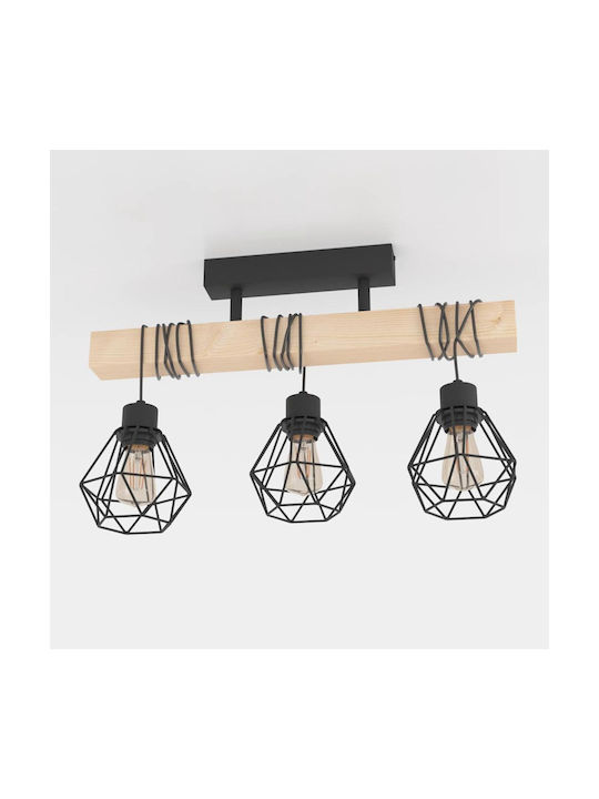 Eglo Ceiling Mount Light Brown with Socket E27