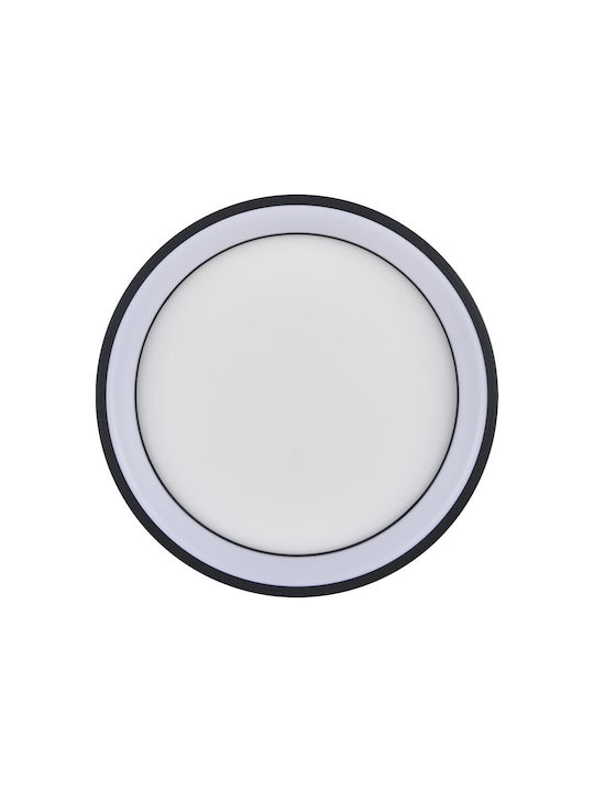 Eglo Marghera Smart Ceiling Mount Light 60cm Black with Integrated LED and Remote Control