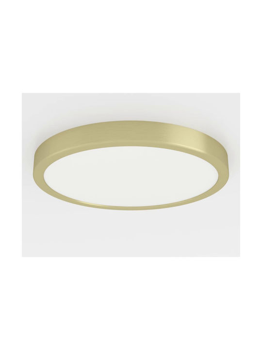 Eglo Fueva Ceiling Mount Light 28.5cm Gold with Integrated LED and Remote Control
