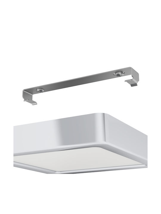 Eglo Fueva Ceiling Mount Light Bathroom 16cm Silver with Integrated LED