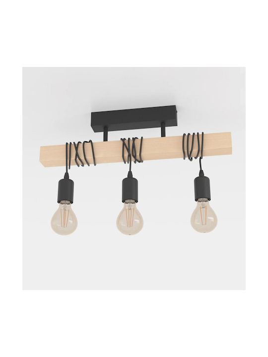 Eglo Ceiling Mount Light Brown with Socket E27