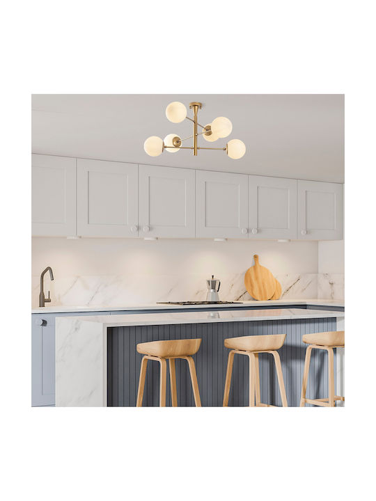 Opviq Deckenleuchte 75cm Gold mit Fassung E14