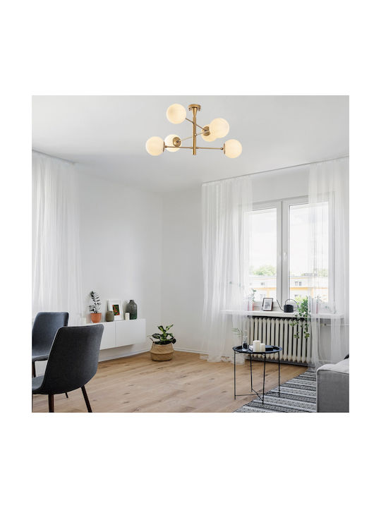 Opviq Deckenleuchte 75cm Gold mit Fassung E14