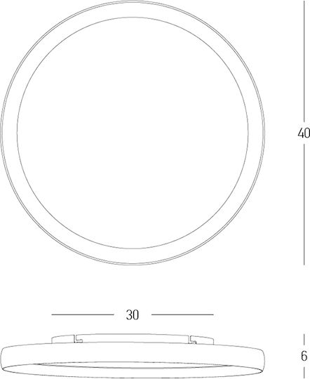 Zambelis Lights Plafonieră de Tavan 40 cm Neagră cu LED Integrat