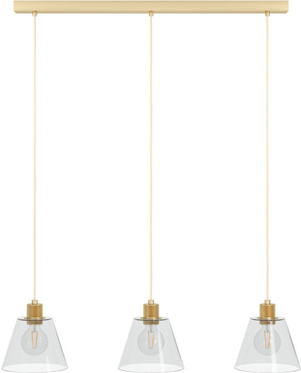 Eglo Copley Pendant Light Gold Rail with Socket E27 90x110cm
