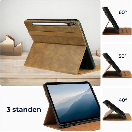 Rosso Flip Cover Καφέ (Samsung Galaxy Tab S10 FE Plus X620 / X626B)
