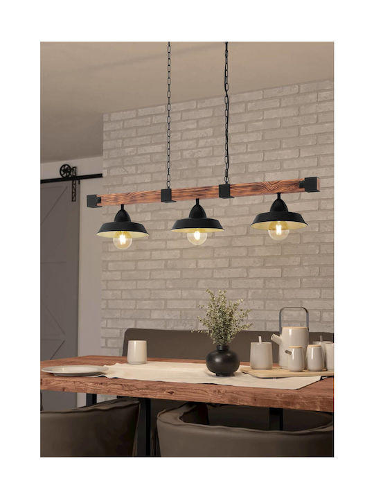 Eglo 44086 Pendant Ceiling Light Oldbury 3xe27 60w 230v FSC Certified