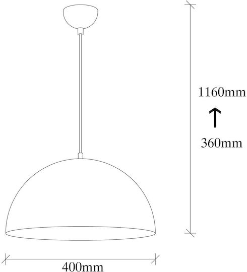 Opviq Berceste Pendant Light White with Socket E27 40x40x116cm