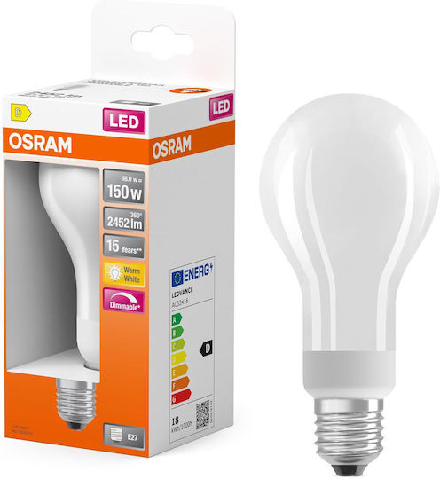 Osram Bec LED 18W pentru Soclu E27 Alb cald Reglabil în intensitate