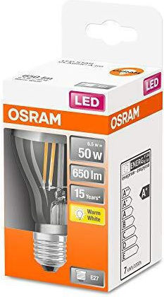 Ledvance LED Bulb 105mm for Socket E27 and Shape A60 Warm White 650lm