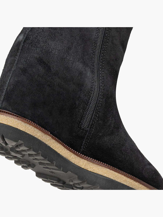 Leather Women's Ankle Boots Black