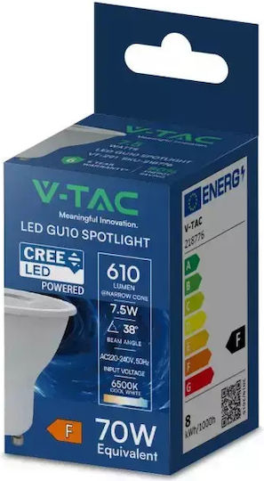 V-TAC LED Bulb 7.5W for Socket GU10 Cool White