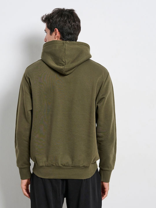 Cardigan with Khaki Hood