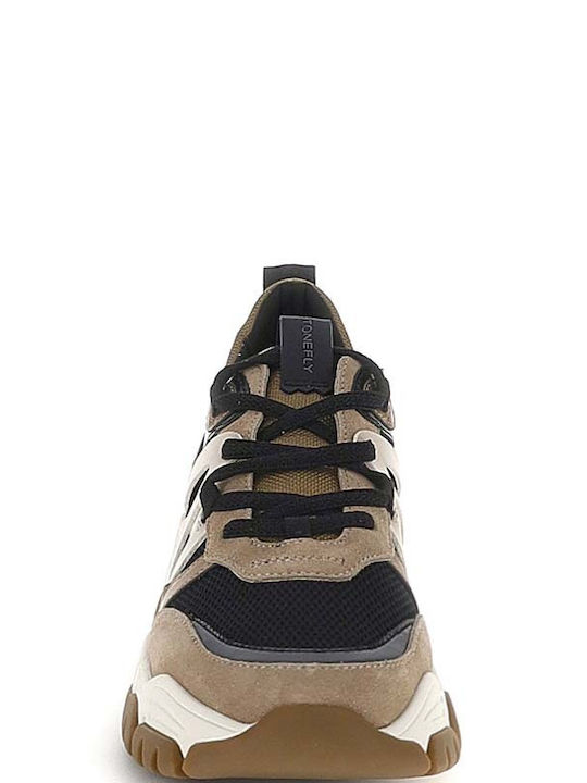 Twiggy Γυναικεία Chunky Sneakers Black-natural-brown