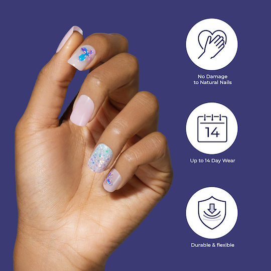 Kiss Gel Fantasy Magnetic Set Us Free 28 Bucăți Unghii Gel Perfecte Uimitoare