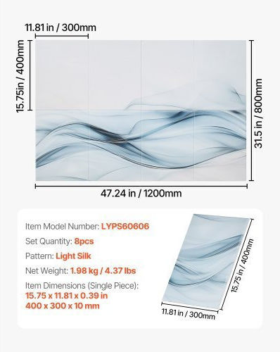 3D Wall Panels Adhesive Green 15.8x11.8cm 8 Pieces