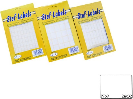 Stef Labels Small Adhesive Labels in White Color 24x32mm