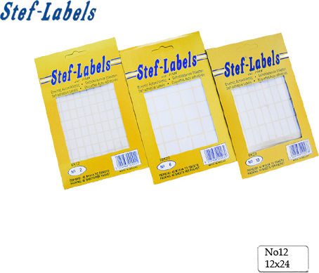 Stef Labels Rectangular Small Adhesive White Label 24xmm 1760pcs