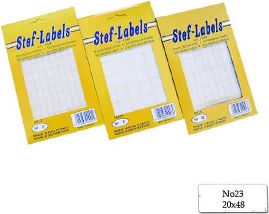Stef Labels Small Adhesive Labels in White Color 48x20mm