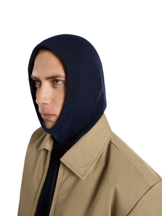 Full Face Unisex Σκούφος Πλεκτός σε Navy Μπλε χρώμα