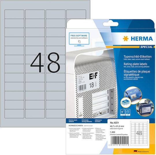 Herma 1200 Etichete autoadezive A4 Dreptunghiulare 45.7x21mm