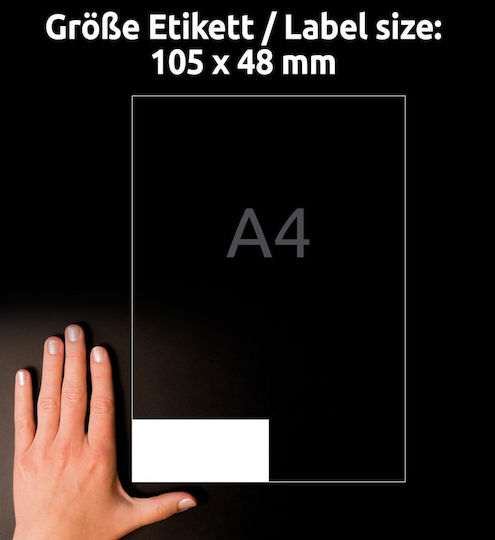 Avery 1200 Selbstklebende A4-Etiketten Economy 105x48mm