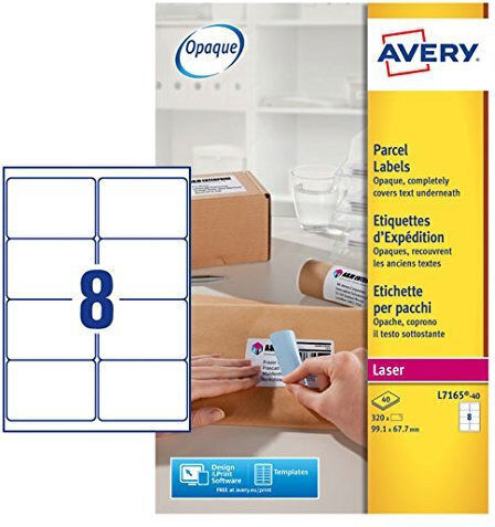 Avery 320 Self-Adhesive Rectangular A4 Labels 99.1x67.7mm