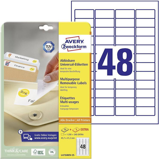 Avery Self-Adhesive Rectangular A4 Labels