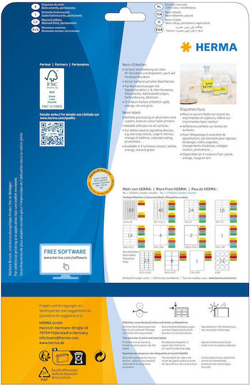 Herma 160 Self-Adhesive Rectangular A4 Labels 99.1x67.7mm