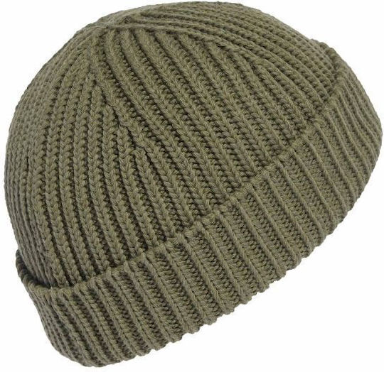 Beanie Unisex Σκούφος Πλεκτός σε Χακί χρώμα