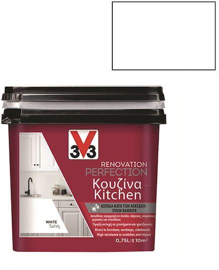 V33 Renovation Perfection Kitchen Kreide Farbe Weiß 750ml