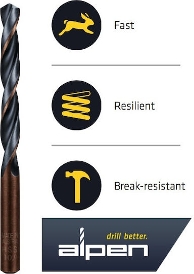Alpen Drills Τρυπάνι HSS για Μέταλλο 3mm