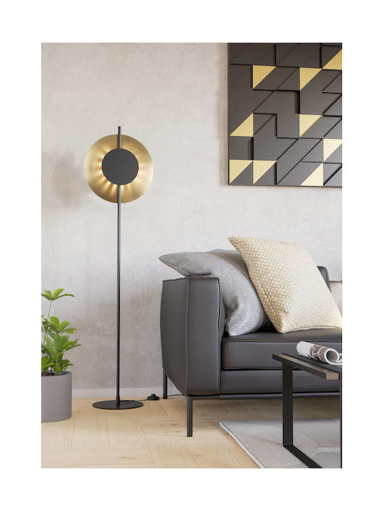 Eglo LED Floor Lamp H150xW38cm. with Warm White Light 1300lm Black