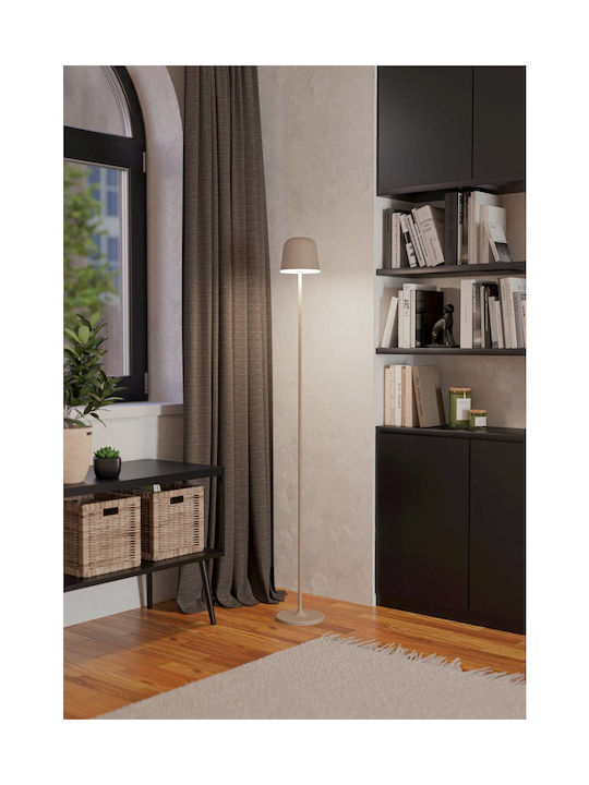 Eglo LED Φωτιστικό Δαπέδου με Θερμό Λευκό Φως 440lm Μπεζ