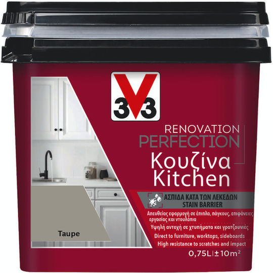 V33 Colour Renovation Perfection Taupe Satin Brown 750ml 121665