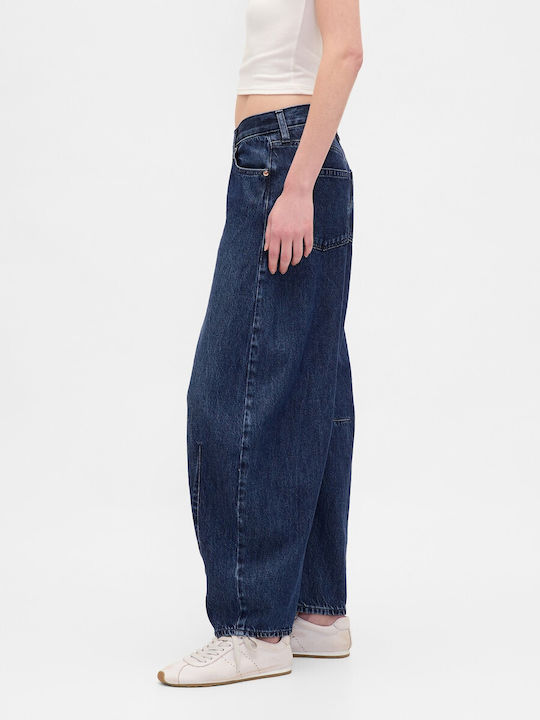 Ψηλόμεσο Γυναικείο Jean Παντελόνι σε Slim Εφαρμογή Dark Navy Blue