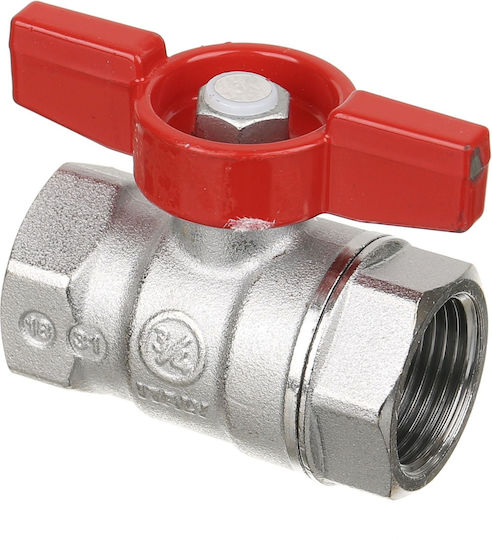 Giacomini Butterfly Type Shut-off Valve R251x044 Size 3/4 Female Female Brass