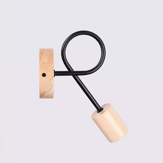 Sollux Classic Lamp Wall with Socket E27 Black
