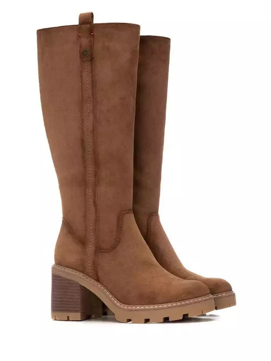 High Heel Women's Boots Tabac Brown