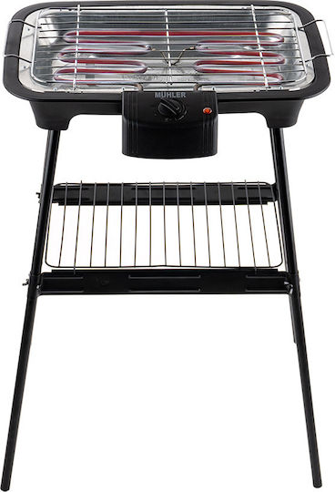 Muhler With Legs Electric Grill Grill 2000W with Adjustable Thermostat 37cmx21cmcm