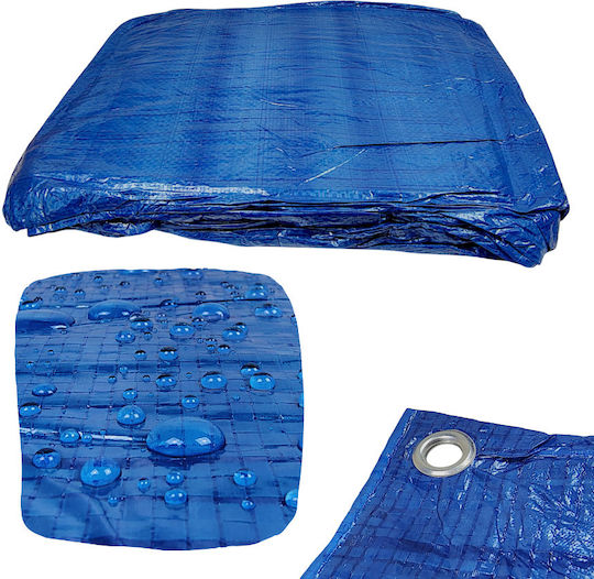 Geko Waterproof Tarpaulin 8x5m. Light Blue
