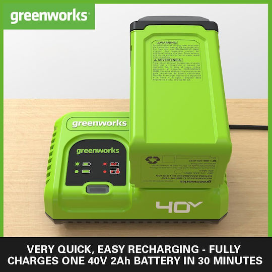 Greenworks Зарядно за Батерии за Инструменти 40V G40UC5
