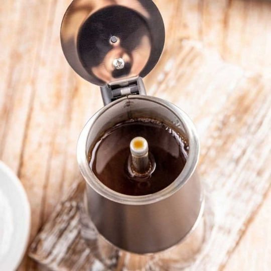Klausberg Μπρίκι Espresso 4cups Inox Μαύρο