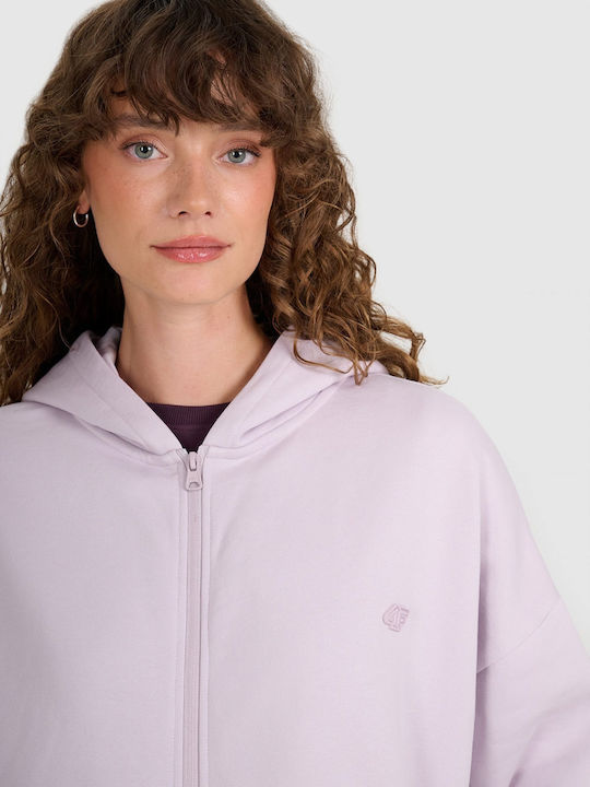 Women's Sweatshirt Jacket Hooded Light Violet