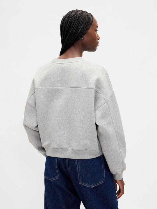Μακρύ Γυναικείο Φούτερ Light Heather Grey