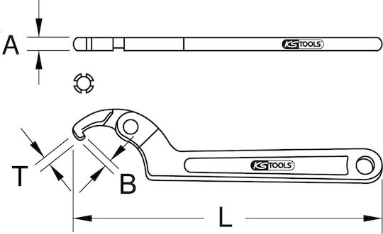 Classic Adjustable Hook Wrench Tip 32-76