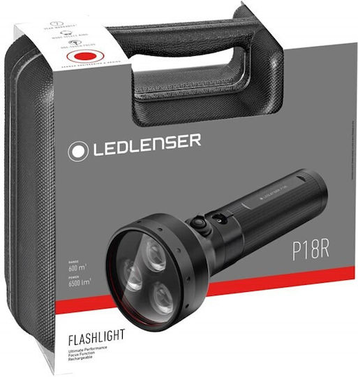 LedLenser Επαναφορτιζόμενος Φακός LED IP68 με Μέγιστη Φωτεινότητα 100lm P18r