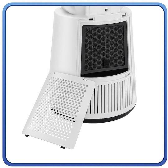 Lean Toys Ventilator Klingenlos 45W mit Fernbedienung Weiß